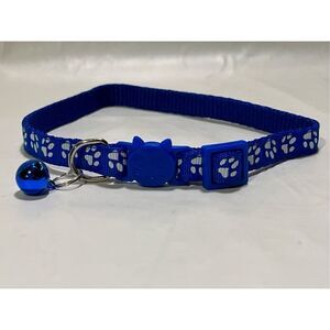 Cat Collar with Bell Blue and White in Color NWOT